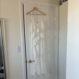 Elegant White Ruffle Dress